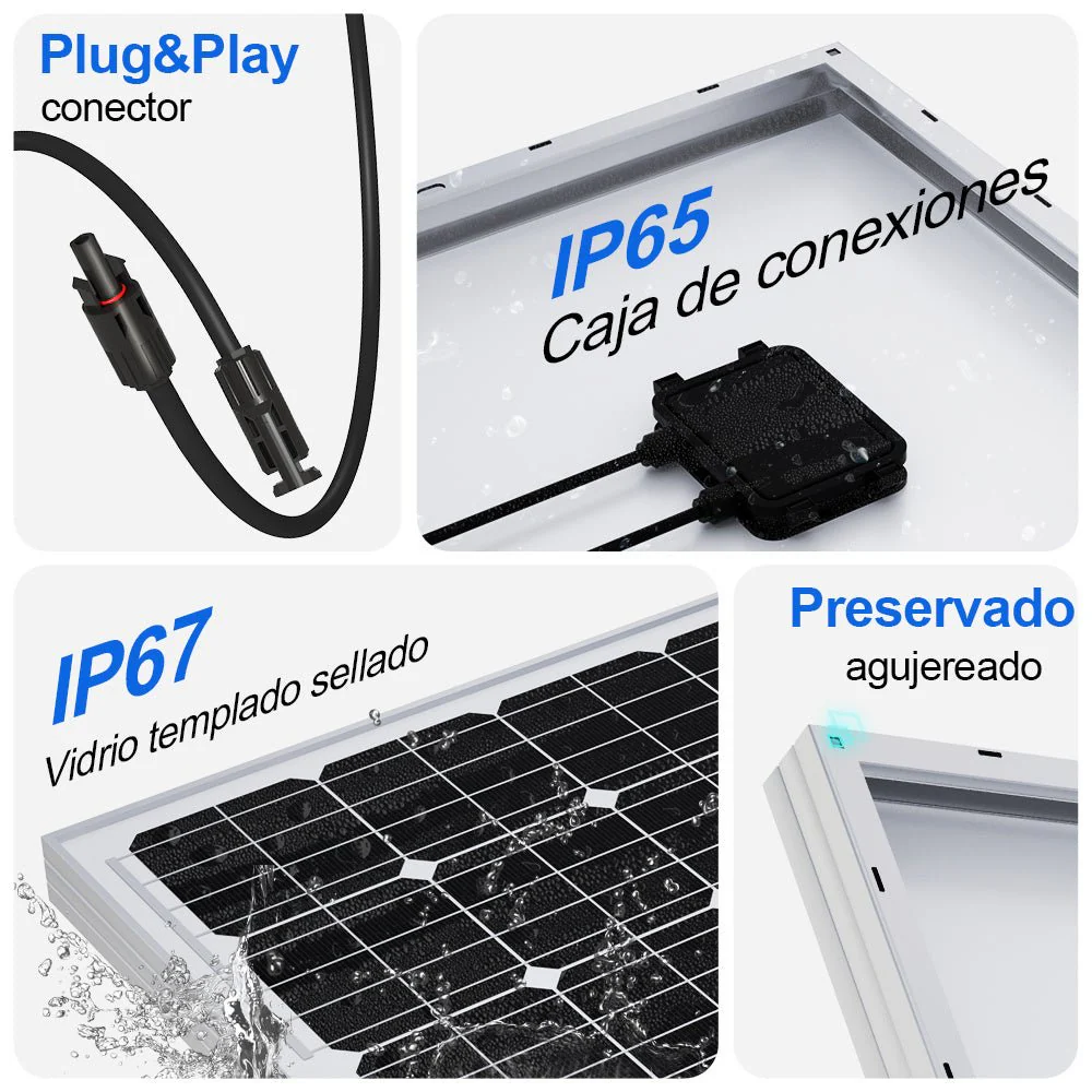 170W 12V Panel Solar Monocristalino - Image 3