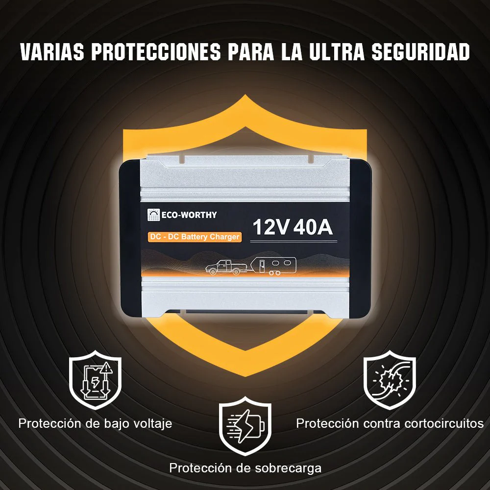 12V 20A & 40A DC a DC Charger MPPT Batería Cargador - Image 4