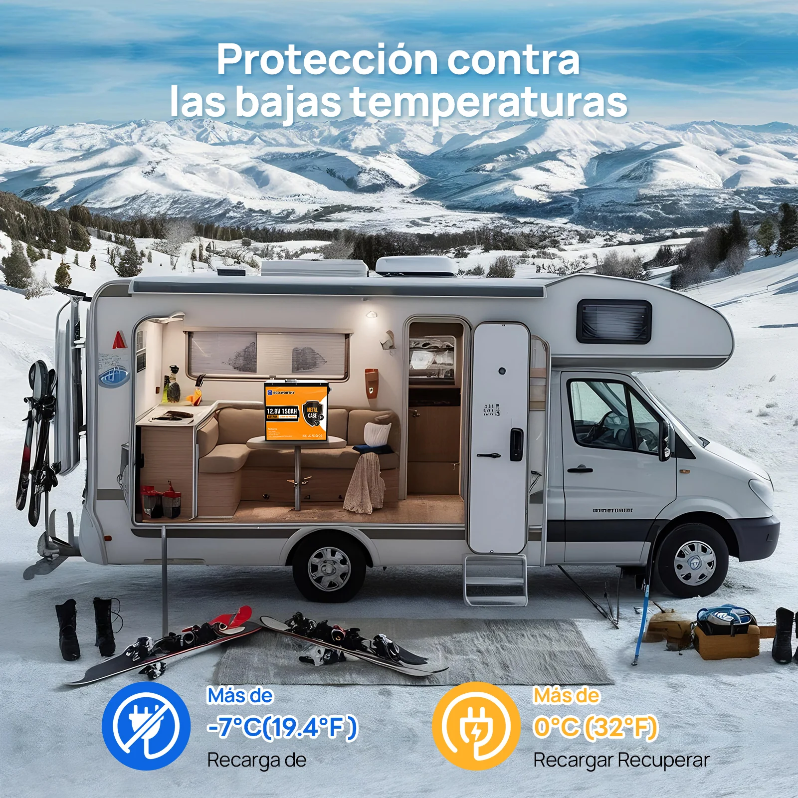 Batería Litio LiFePO4 12V 150Ah Con Protección Contra Bajas Temp por Bluetooth - Image 5