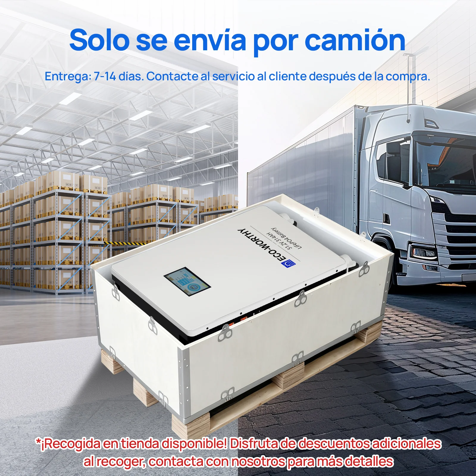 Batería LiFePO4 ECO-WORTHY de 48V  314Ah | Batería solar de emergencia para el hogar - Image 3