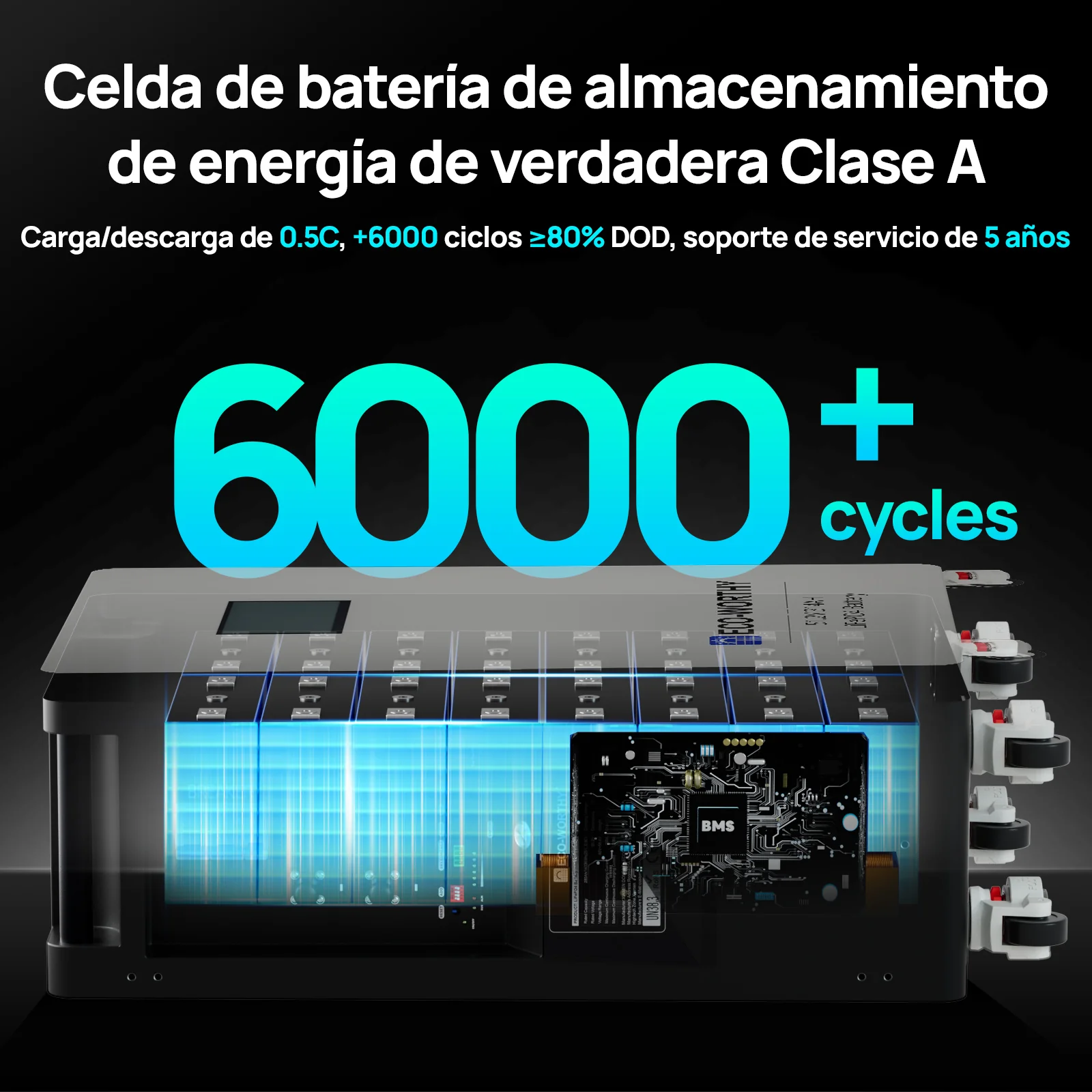 Batería LiFePO4 ECO-WORTHY de 48V  314Ah | Batería solar de emergencia para el hogar - Image 6