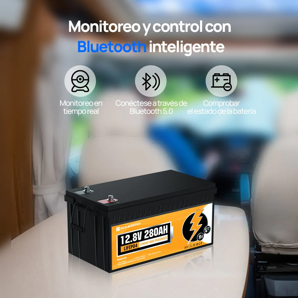 Batería Litio LiFePO4 12V 280Ah Con Bluetooth - Image 10