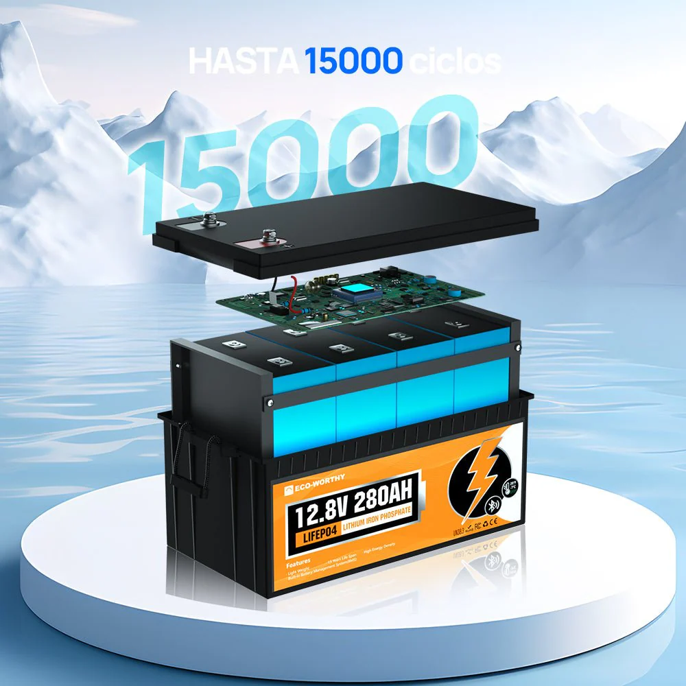 Batería Litio LiFePO4 12V 280Ah Con Bluetooth - Image 9