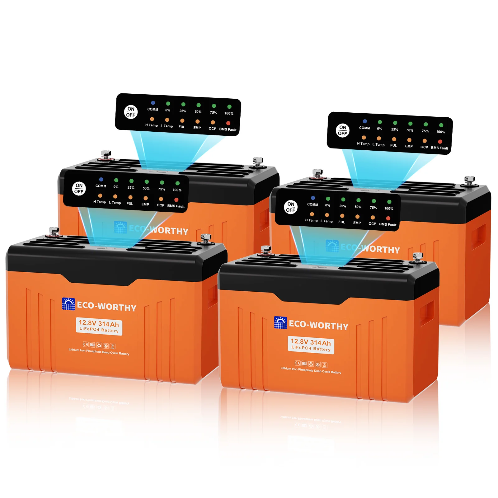 Batería de litio LiFePO4 de 12V y 314Ah con Bluetooth - Image 4