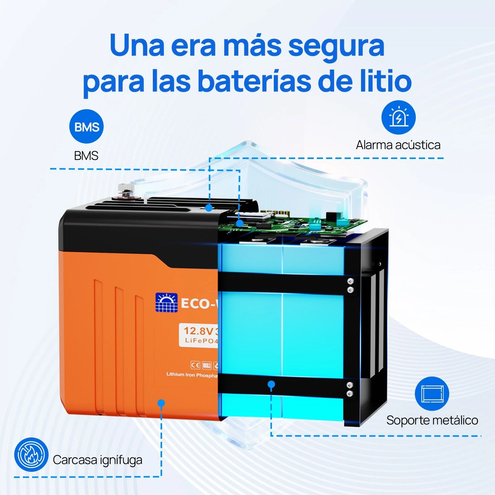Batería de litio LiFePO4 de 12V y 314Ah con Bluetooth - Image 6
