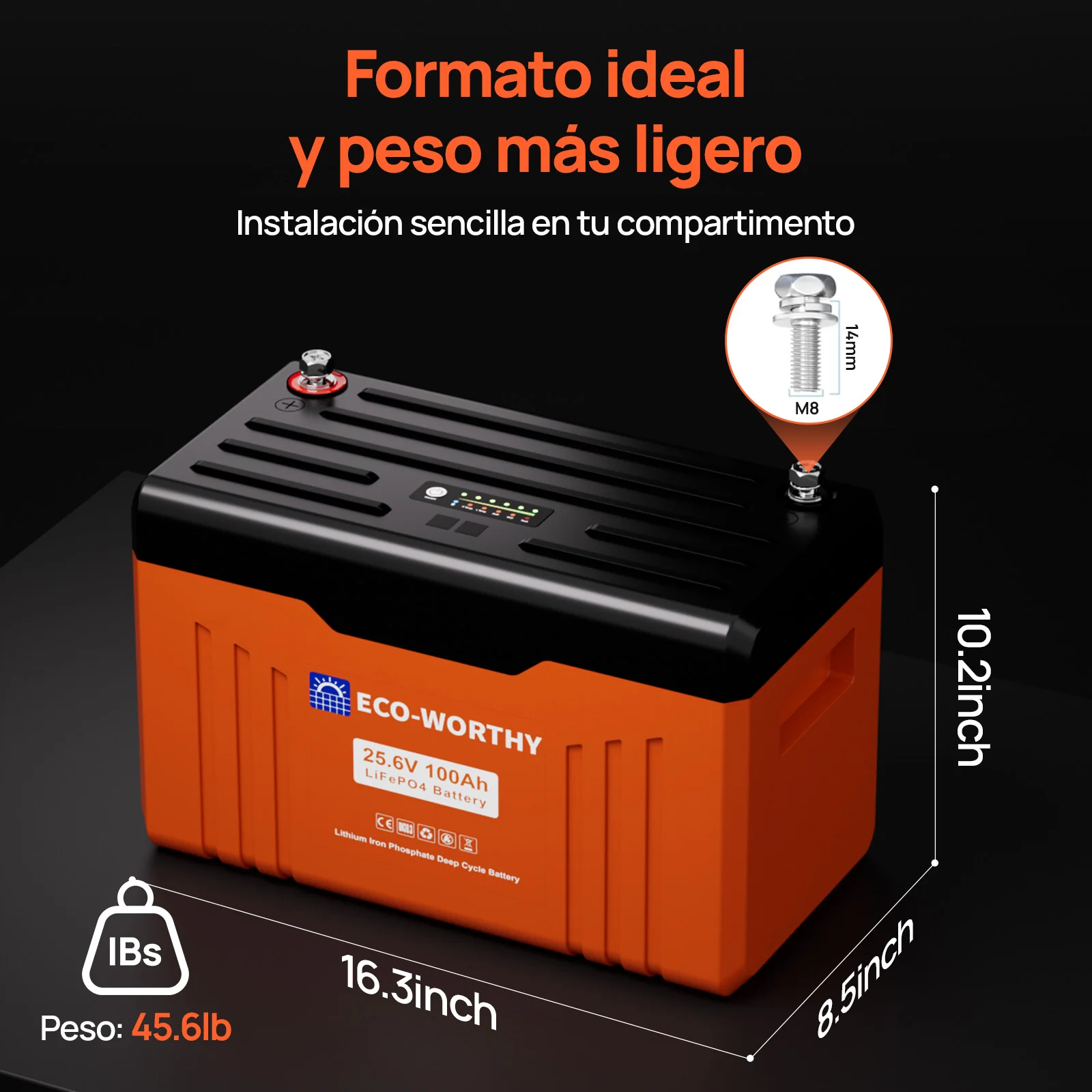 Batería Litio LiFePO4 24V 100Ah Con Bluetooth y WiFi - Image 8