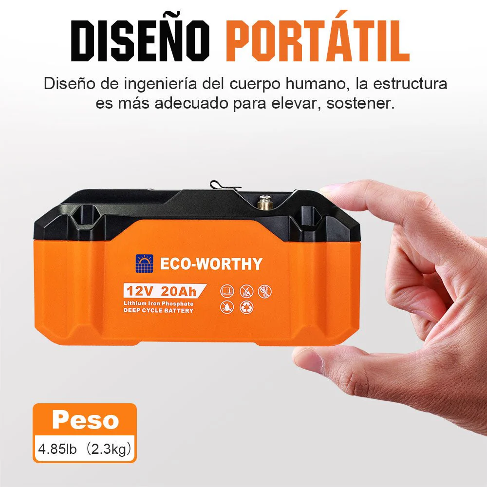 Batería portátil Litio LiFePO4 12V 20Ah - Image 6