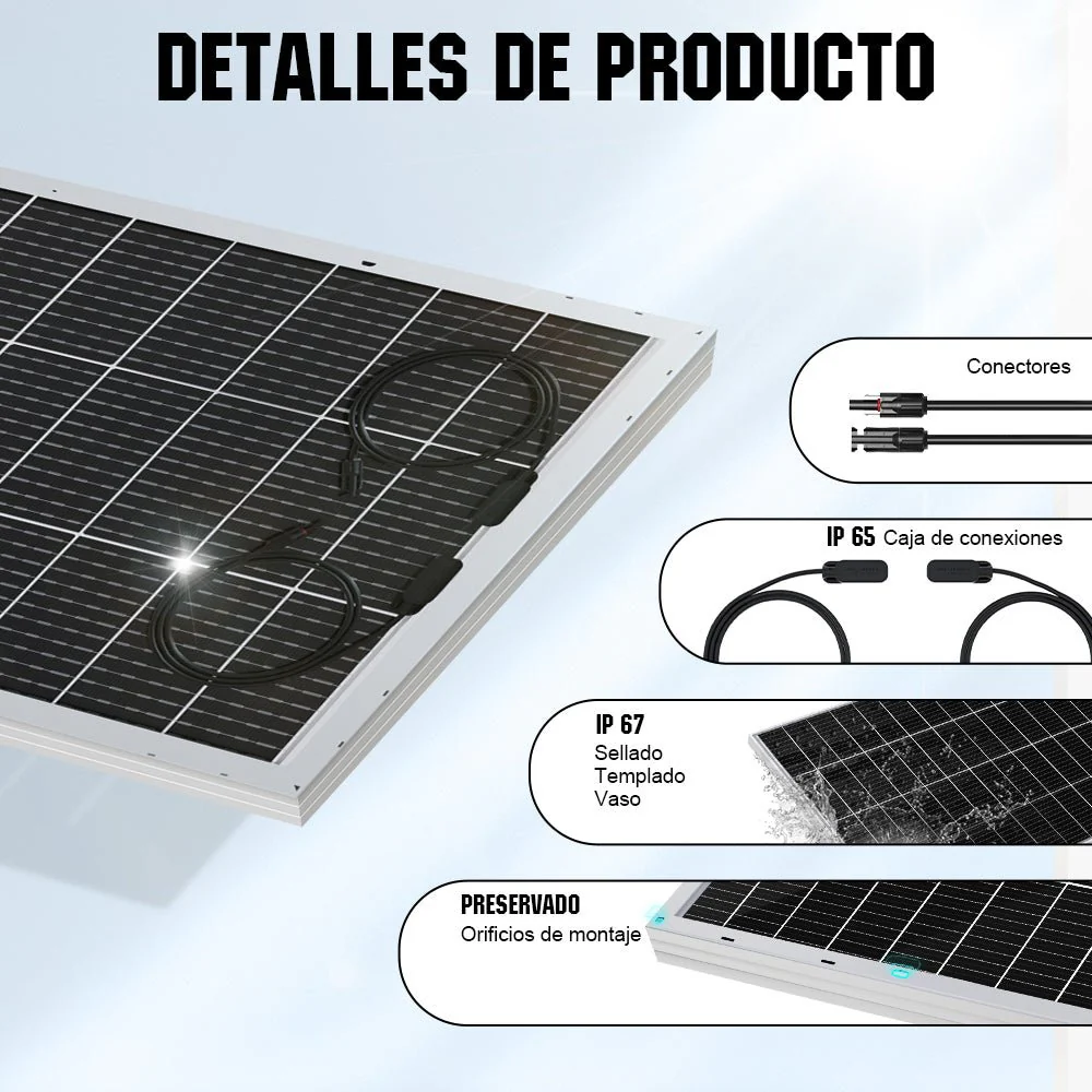 Bifacial 195W 12V Panel Solar Monocristalino - Image 7