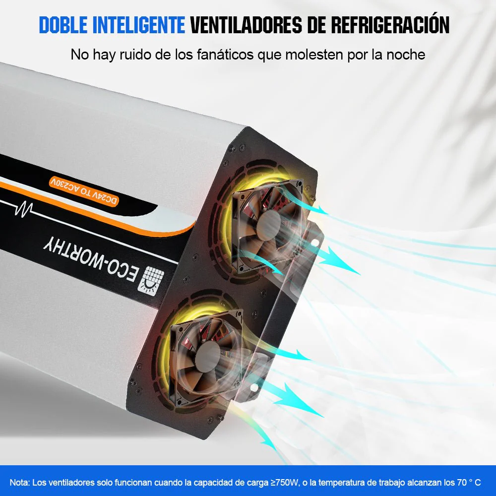 Inversor de Onda Sinusoidal Pura de 3000W de 24V a 230V para Kits Solares Aislada - Image 6
