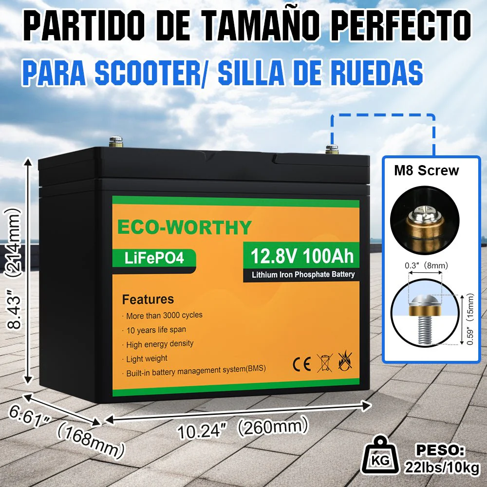 Kit Solar Aislada 340W 12V con 40A DC a DC Charger MPPT Batería Cargador - Image 7