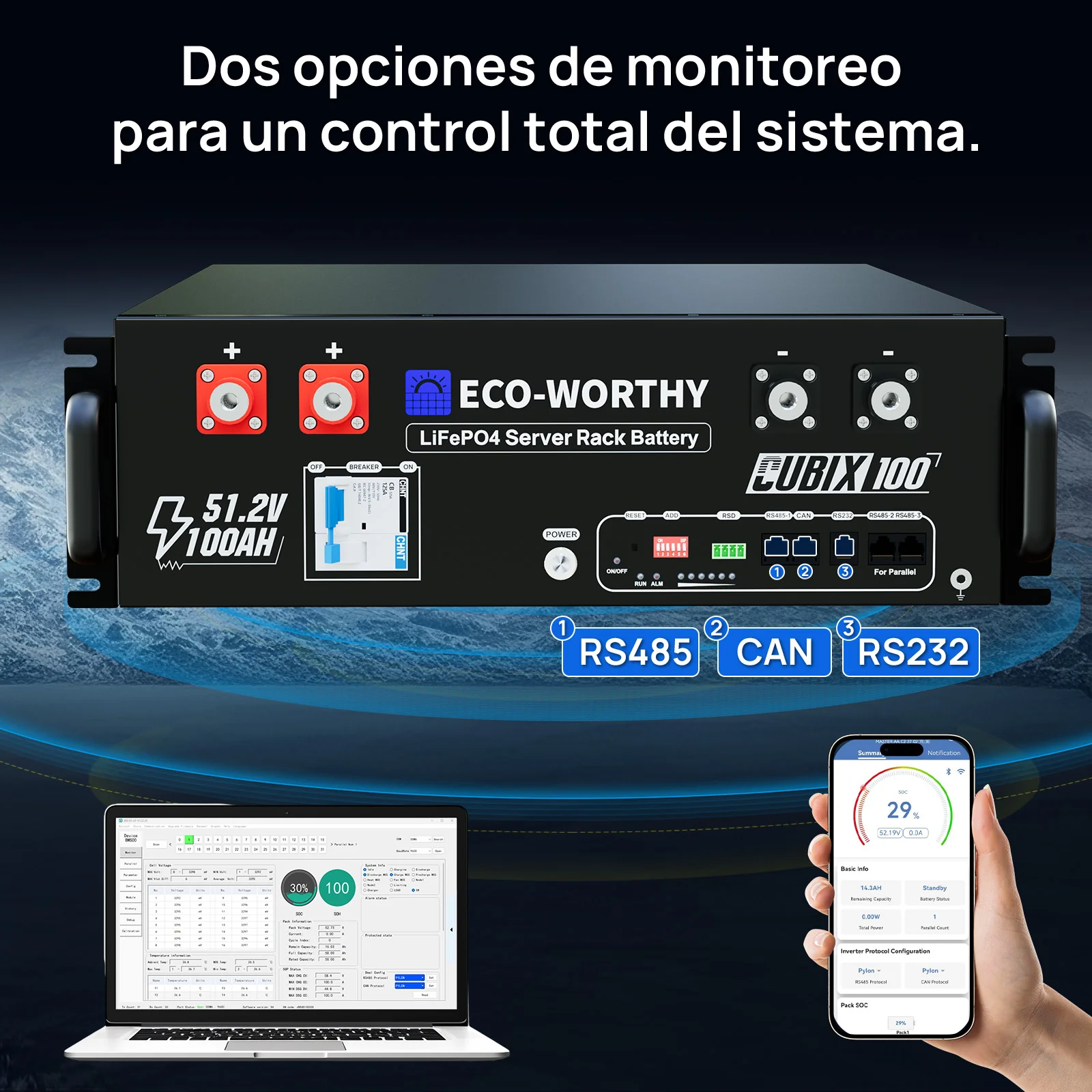 Kit solar MPPT completo para autoconsumo fuera de la red, 48V 1560W(8 x 195W bifaciales) - Image 7