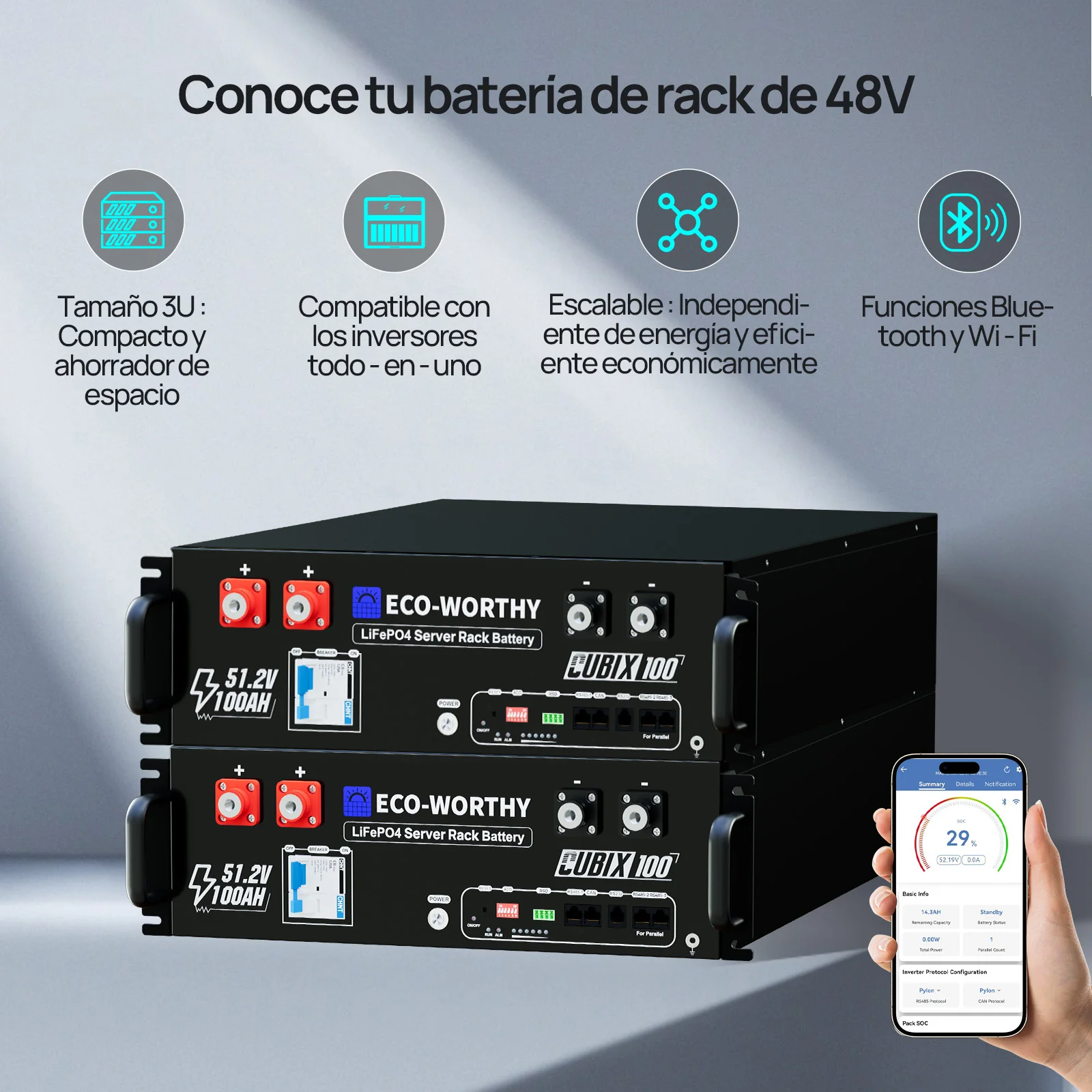 Kit solar MPPT completo para autoconsumo fuera de la red, 48V 2580W(6 x 430W) - Image 6