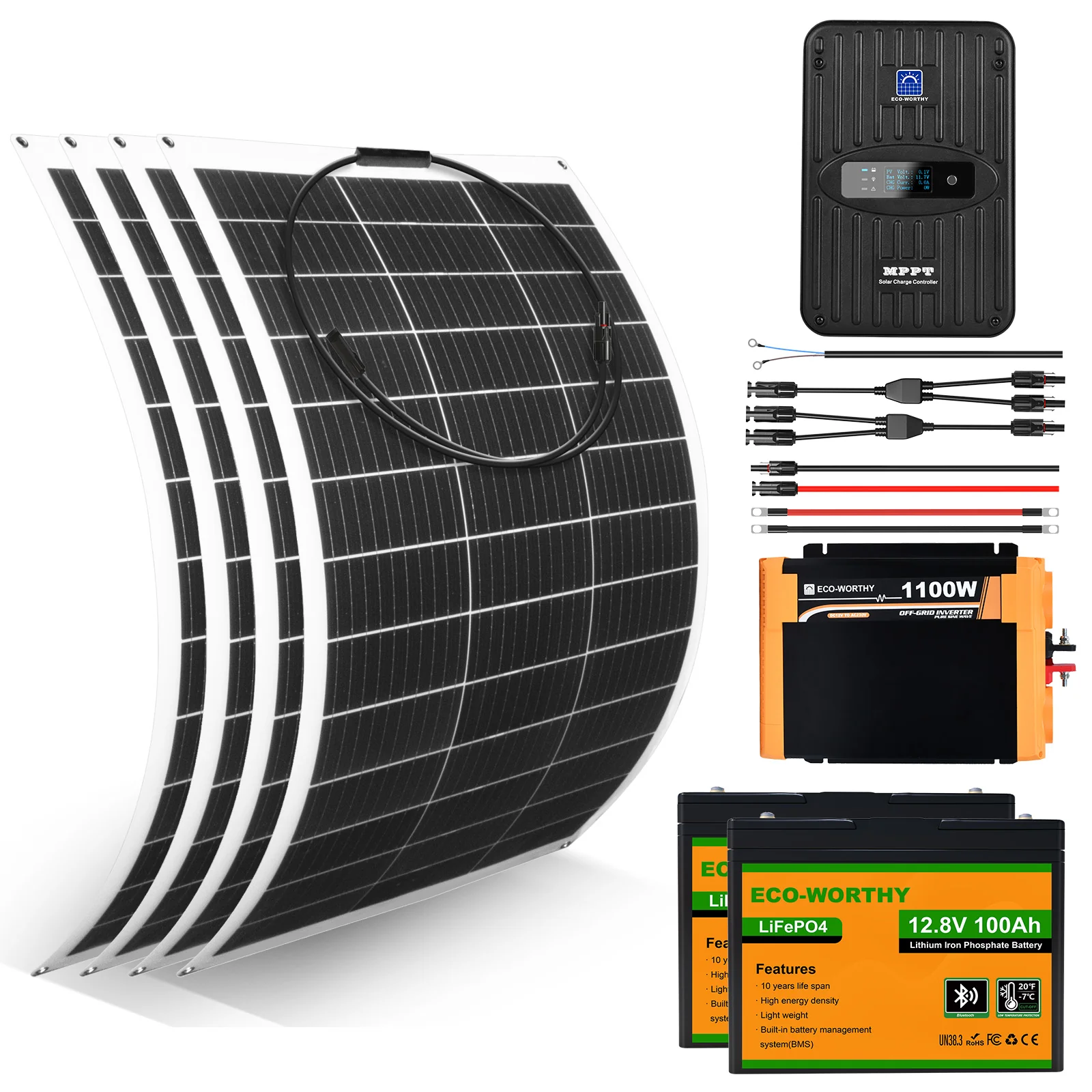 Kit Solar Para Embarcaciones Y Barcos 130W 260W 390W 520W 12V con Batería de Litio - Image 4