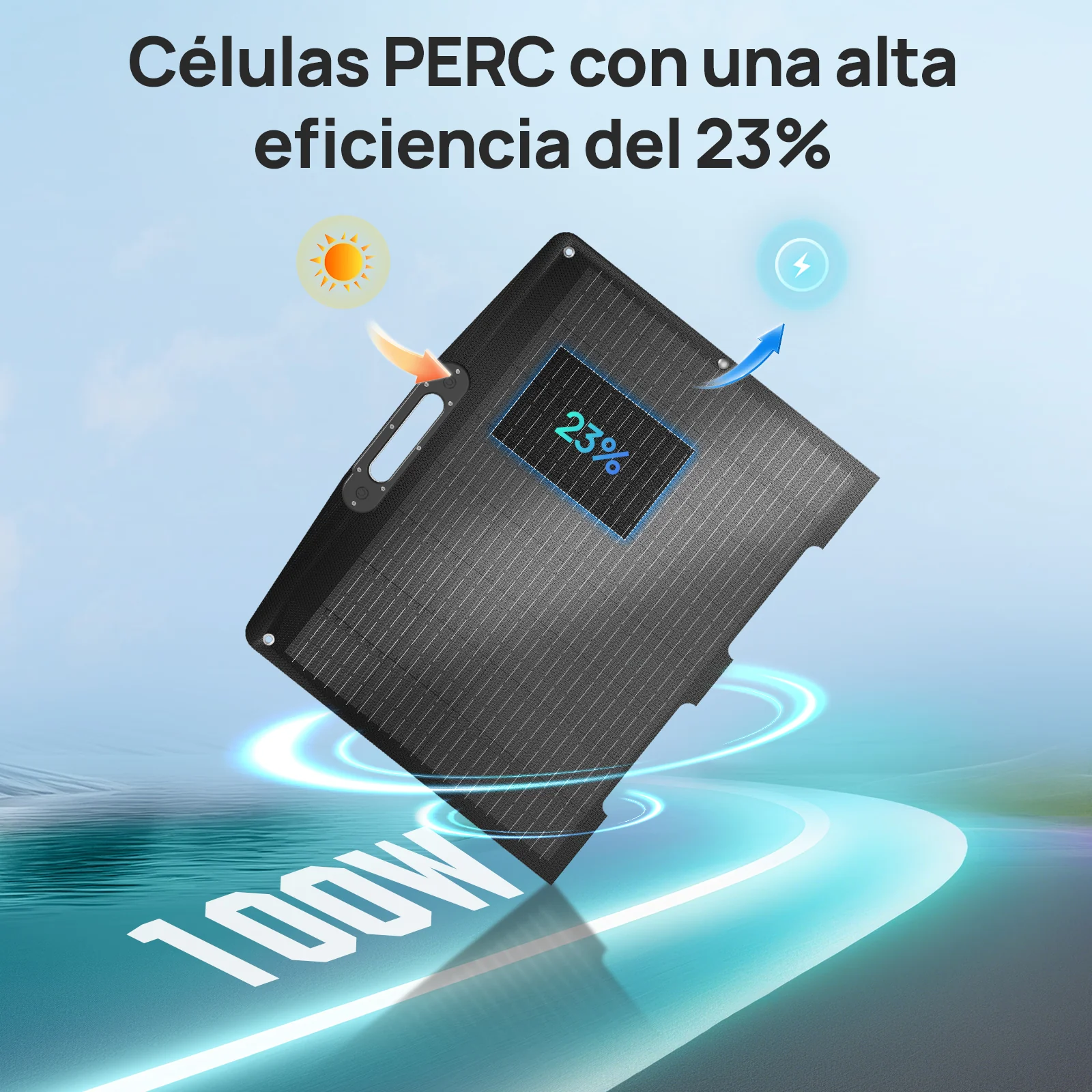 Pro. 100W 12V Maleta de panel solar plegable - Image 4