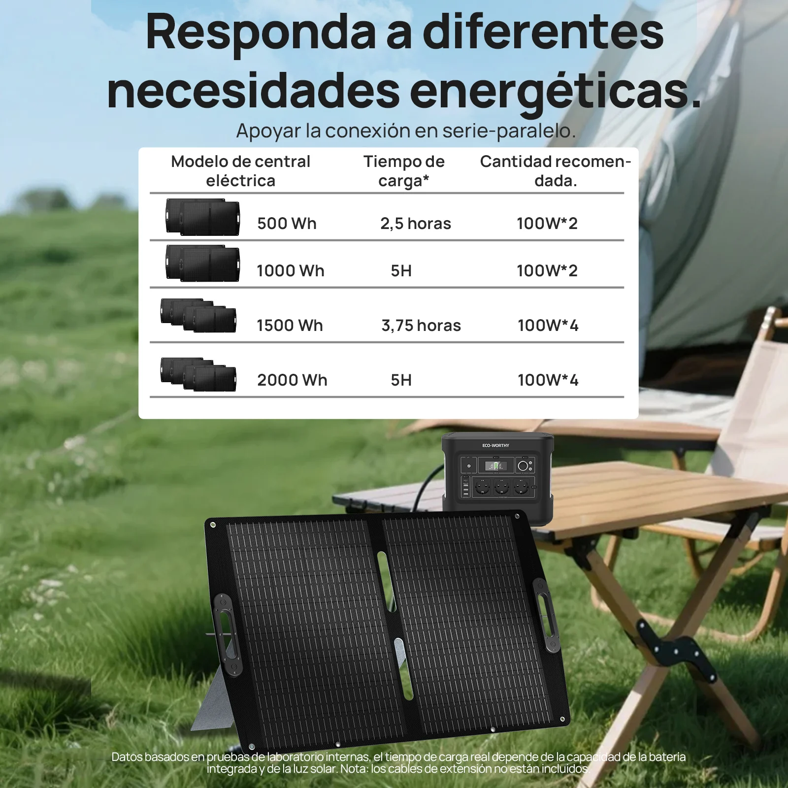 Pro. 100W 12V Maleta de panel solar plegable - Image 8