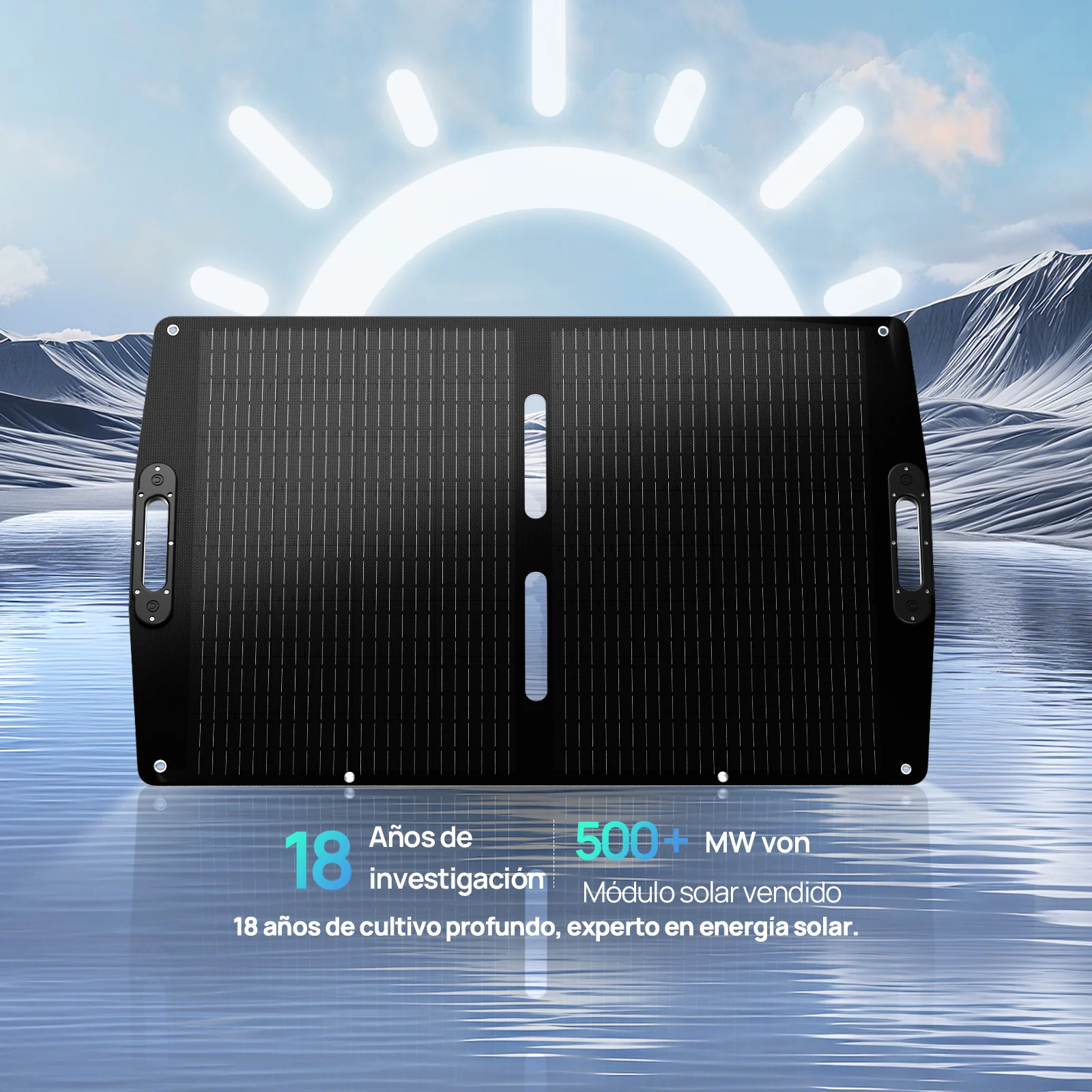 Pro. 100W 12V Maleta de panel solar plegable - Image 9