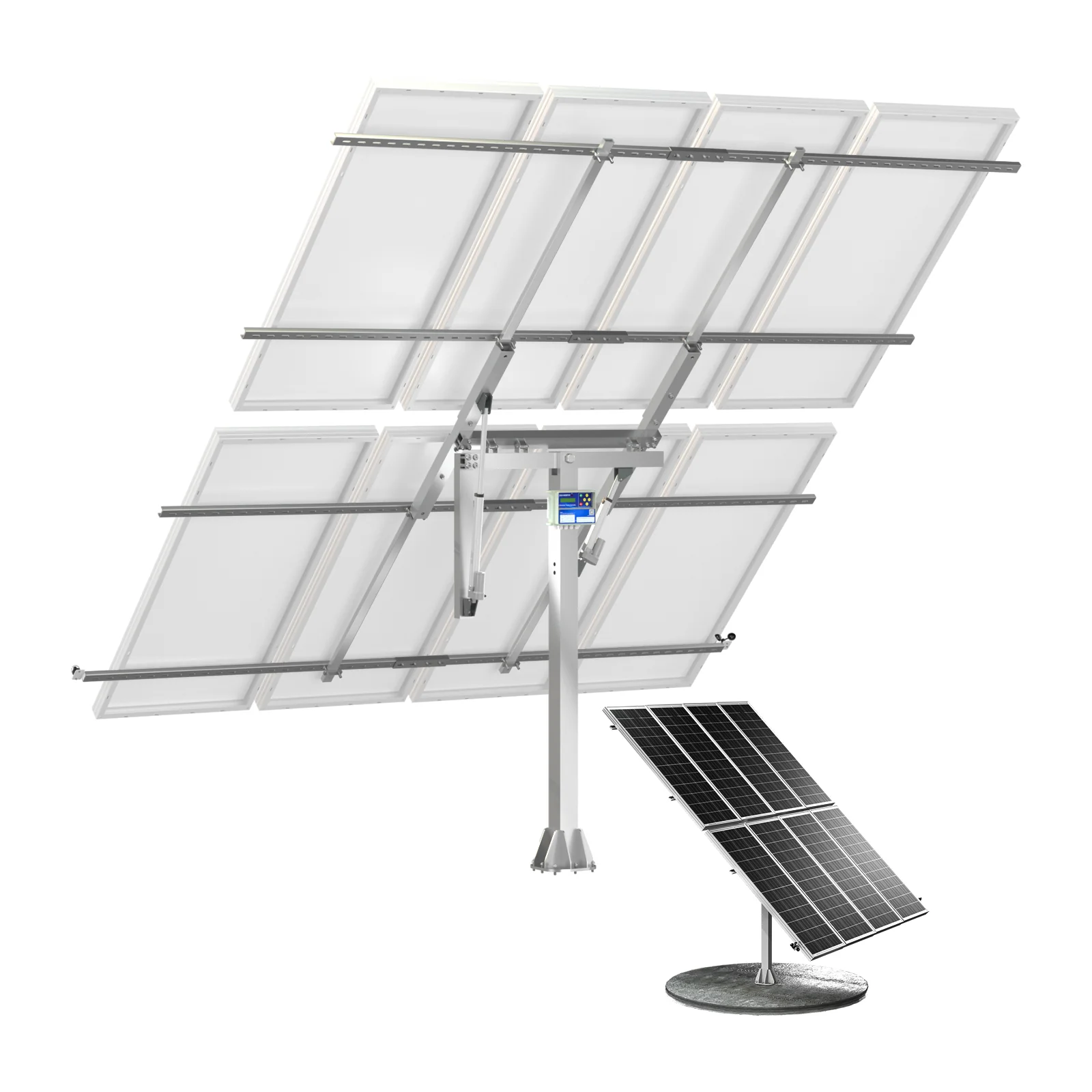 Sistema de seguimiento solar de doble eje ECO-WORTHY (versión extendida, +40% de eficiencia) con controlador de seguimiento - Image 7