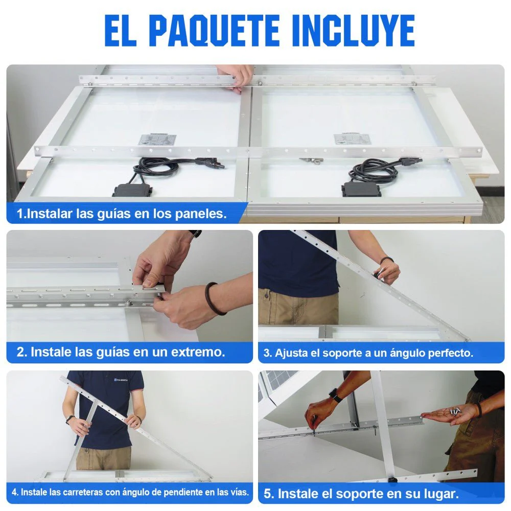 Soportes de montaje de inclinación ajustable para panel solar de 45" de longitud - Image 8