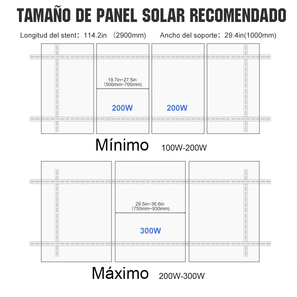 Soportes de montaje de panel solar de varias piezas ajustables para 1-4 piezas de paneles solares - Image 5