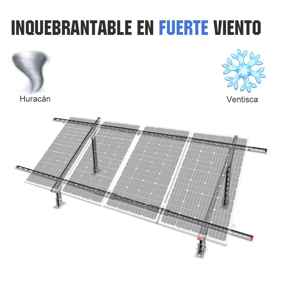 Soportes de montaje de panel solar de varias piezas ajustables para 1-4 piezas de paneles solares - Image 7
