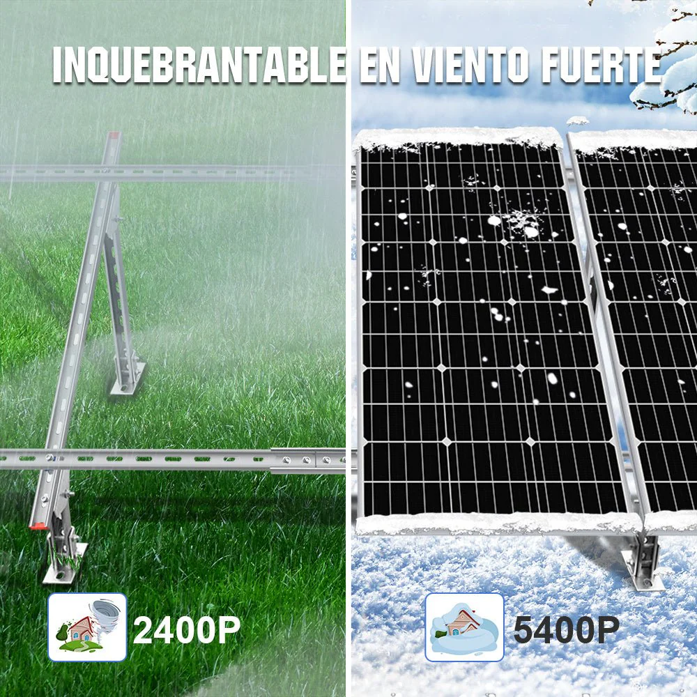 Soportes de montaje de panel solar de varias piezas ajustables para 1-4 piezas de paneles solares - Image 8